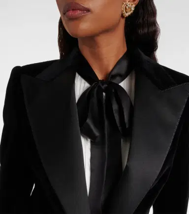 Dolce & Gabbana Cotton-blend velvet tuxedo jacket | Thumbnail 2 Dolce & Gabbana Cotton-blend velvet tuxedo jacket | Thumbnail 2