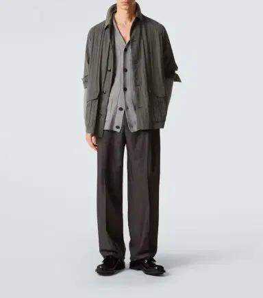 Giorgio Armani Wool, abacá, and silk wide-leg pants | Thumbnail 3 Giorgio Armani Wool, abacá, and silk wide-leg pants | Thumbnail 3