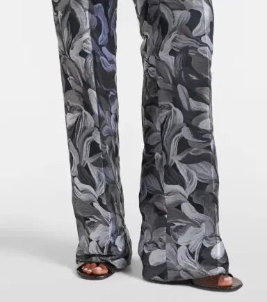 Dries Van Noten Jacquard high-rise wool straight pants | Thumbnail 5 Dries Van Noten Jacquard high-rise wool straight pants | Thumbnail 5