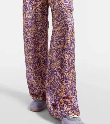 Dries Van Noten Floral silk satin wide-leg pants | Thumbnail 2 Dries Van Noten Floral silk satin wide-leg pants | Thumbnail 2
