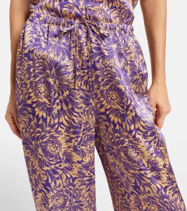 Dries Van Noten Floral silk satin wide-leg pants | Thumbnail 4 Dries Van Noten Floral silk satin wide-leg pants | Thumbnail 4