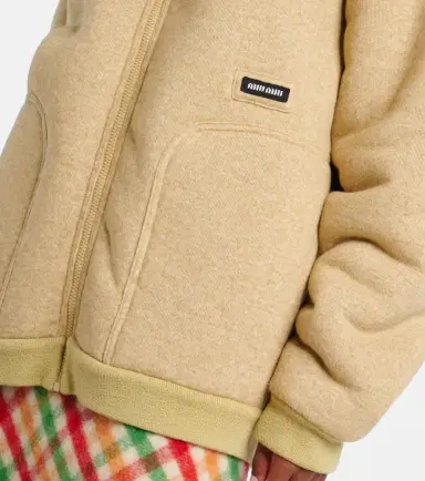Miu Miu Logo fleece blouson | Thumbnail 5 Miu Miu Logo fleece blouson | Thumbnail 5