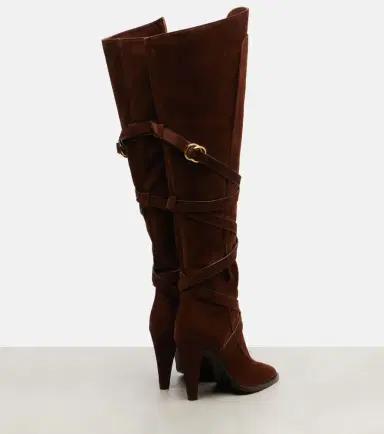 Saint Laurent Suede knee-high boots | Thumbnail 4 Saint Laurent Suede knee-high boots | Thumbnail 4