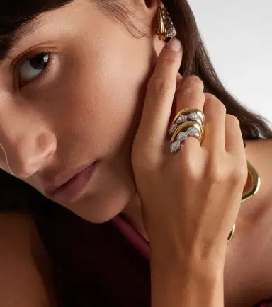 YEPREM Golden Strada 18kt yellow and white gold ring with diamonds | Thumbnail 4 YEPREM Golden Strada 18kt yellow and white gold ring with diamonds | Thumbnail 4