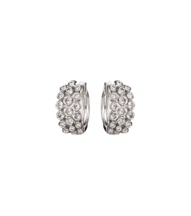 Anita Ko Three Row 18kt white gold huggie earrings with diamonds | Thumbnail 1 Anita Ko Three Row 18kt white gold huggie earrings with diamonds | Thumbnail 1