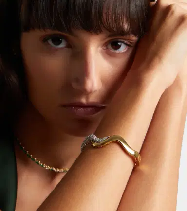 YEPREM Golden Strada 18kt gold cuff bracelet with diamonds | Thumbnail 2 YEPREM Golden Strada 18kt gold cuff bracelet with diamonds | Thumbnail 2