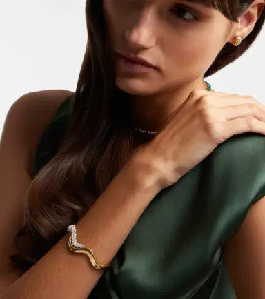 YEPREM Golden Strada 18kt gold cuff bracelet with diamonds | Thumbnail 3 YEPREM Golden Strada 18kt gold cuff bracelet with diamonds | Thumbnail 3