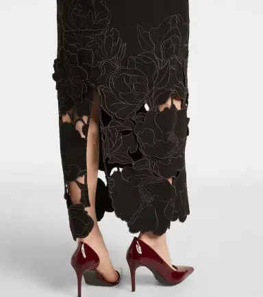 Leo Lin Rayna floral-appliqué midi dress | Thumbnail 2 Leo Lin Rayna floral-appliqué midi dress | Thumbnail 2