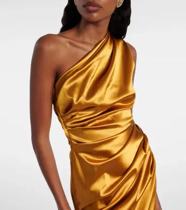Dolce & Gabbana Gathered satin cocktail dress | Thumbnail 4 Dolce & Gabbana Gathered satin cocktail dress | Thumbnail 4