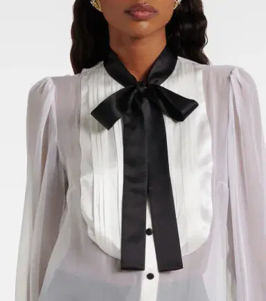 Dolce & Gabbana Sheer silk blouse | Thumbnail 3 Dolce & Gabbana Sheer silk blouse | Thumbnail 3