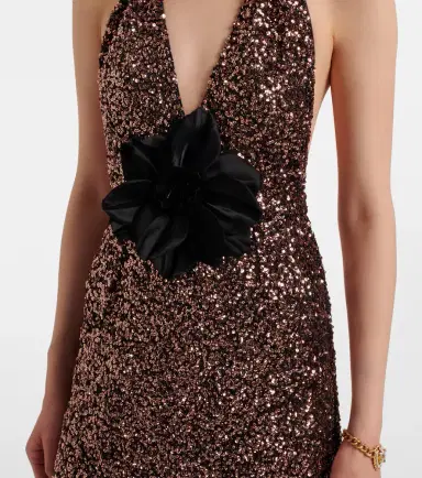Dolce & Gabbana Floral-appliqué sequined halterneck gown | Thumbnail 5 Dolce & Gabbana Floral-appliqué sequined halterneck gown | Thumbnail 5
