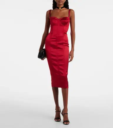 Dolce & Gabbana Satin bustier dress | Thumbnail 4 Dolce & Gabbana Satin bustier dress | Thumbnail 4
