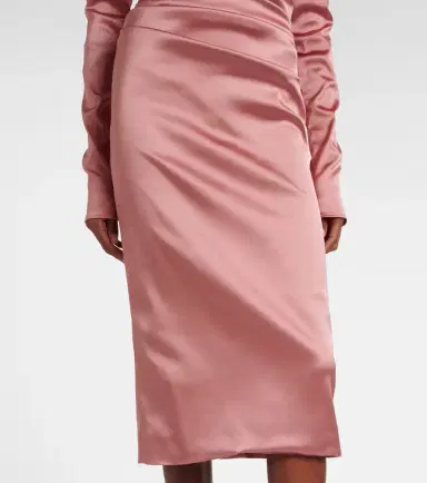 Dolce & Gabbana Draped satin midi dress | Thumbnail 3 Dolce & Gabbana Draped satin midi dress | Thumbnail 3