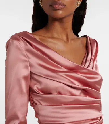 Dolce & Gabbana Draped satin midi dress | Thumbnail 5 Dolce & Gabbana Draped satin midi dress | Thumbnail 5
