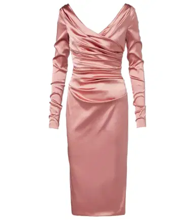 Dolce & Gabbana Draped satin midi dress | Thumbnail 1 Dolce & Gabbana Draped satin midi dress | Thumbnail 1