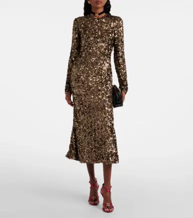 Dolce & Gabbana Sequined midi dress | Thumbnail 2 Dolce & Gabbana Sequined midi dress | Thumbnail 2