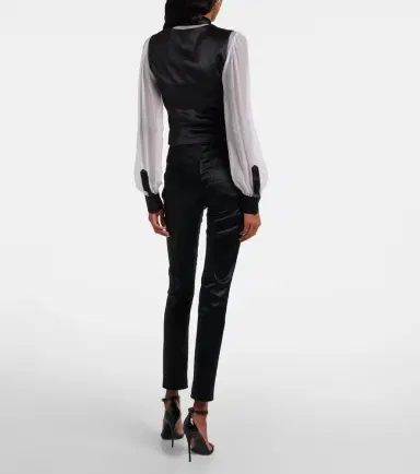 Dolce & Gabbana Cotton and silk-blend velvet vest | Thumbnail 4 Dolce & Gabbana Cotton and silk-blend velvet vest | Thumbnail 4