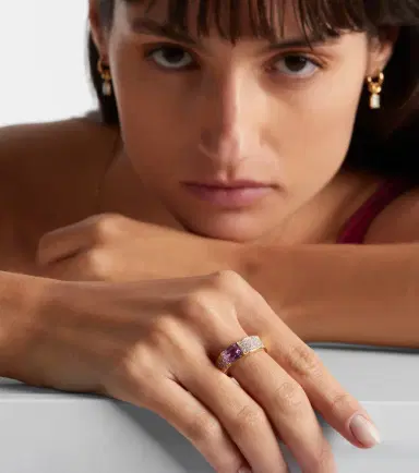 Anita Ko 18kt gold ring with sapphire and diamonds | Thumbnail 3 Anita Ko 18kt gold ring with sapphire and diamonds | Thumbnail 3