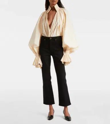 Khaite Vivian high-rise cropped flared jeans | Thumbnail 6 Khaite Vivian high-rise cropped flared jeans | Thumbnail 6
