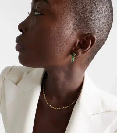 Anita Ko 18kt gold drop earrings with emeralds | Thumbnail 2 Anita Ko 18kt gold drop earrings with emeralds | Thumbnail 2