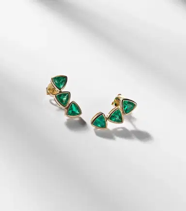 Anita Ko 18kt gold drop earrings with emeralds | Thumbnail 5 Anita Ko 18kt gold drop earrings with emeralds | Thumbnail 5