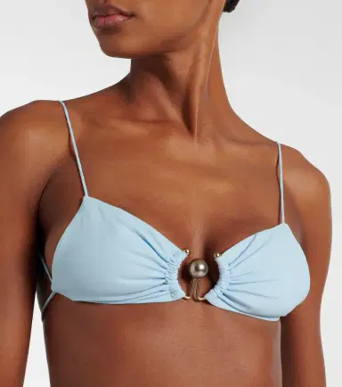 Christopher Esber Ring-detail ruched bikini top | Thumbnail 3 Christopher Esber Ring-detail ruched bikini top | Thumbnail 3
