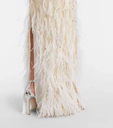 Clio Peppiatt Mia embellished feather-trimmed tulle gown | Thumbnail 5 Clio Peppiatt Mia embellished feather-trimmed tulle gown | Thumbnail 5