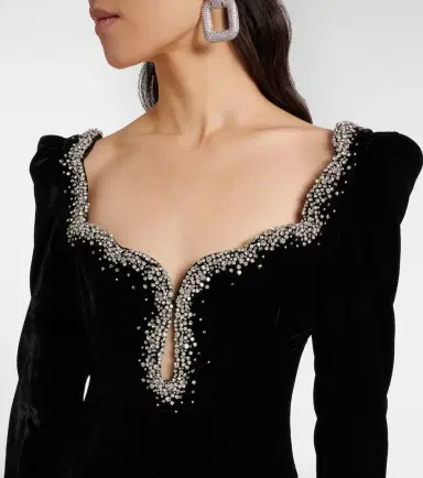 Clio Peppiatt Edie crystal-embellished velvet minidress | Thumbnail 4 Clio Peppiatt Edie crystal-embellished velvet minidress | Thumbnail 4