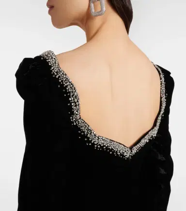 Clio Peppiatt Edie crystal-embellished velvet minidress | Thumbnail 6 Clio Peppiatt Edie crystal-embellished velvet minidress | Thumbnail 6
