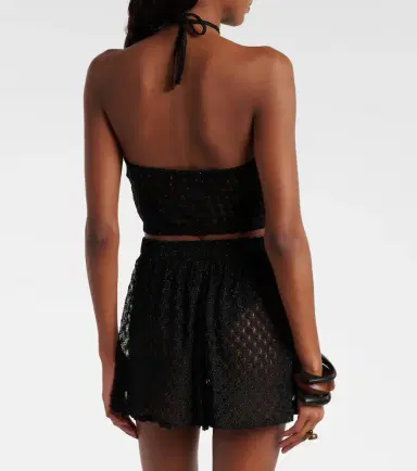 Missoni Open-knit halterneck lamé crop top | Thumbnail 4 Missoni Open-knit halterneck lamé crop top | Thumbnail 4