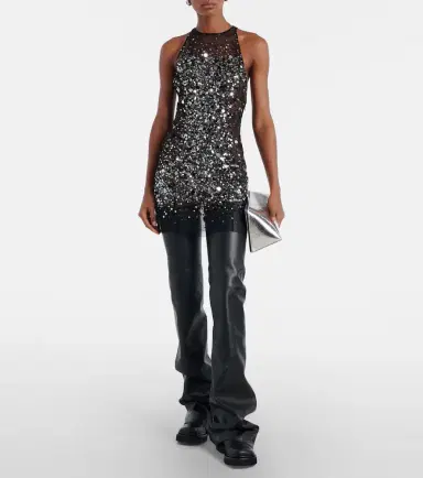 The Attico Sequined sheer minidress | Thumbnail 3 The Attico Sequined sheer minidress | Thumbnail 3