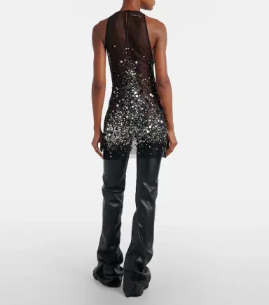 The Attico Sequined sheer minidress | Thumbnail 4 The Attico Sequined sheer minidress | Thumbnail 4
