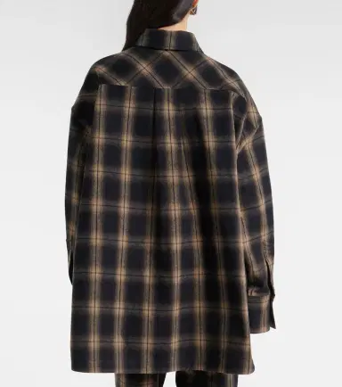 The Attico Checked oversized cotton flannel shirt | Thumbnail 3 The Attico Checked oversized cotton flannel shirt | Thumbnail 3