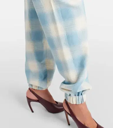 The Attico Checked cotton and wool tapered pants | Thumbnail 3 The Attico Checked cotton and wool tapered pants | Thumbnail 3