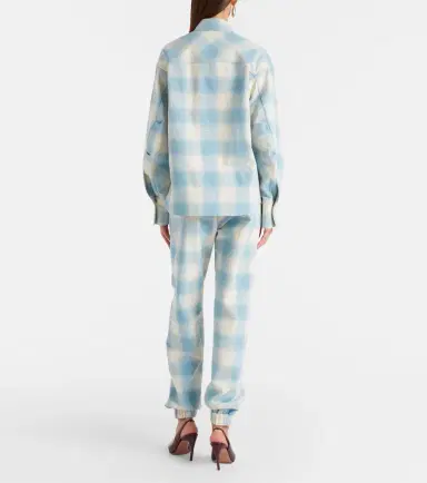 The Attico Checked cotton and wool tapered pants | Thumbnail 5 The Attico Checked cotton and wool tapered pants | Thumbnail 5