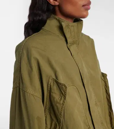 The Attico Leather-trimmed cotton jacket | Thumbnail 4 The Attico Leather-trimmed cotton jacket | Thumbnail 4