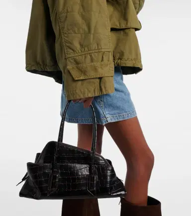 The Attico Leather-trimmed cotton jacket | Thumbnail 7 The Attico Leather-trimmed cotton jacket | Thumbnail 7