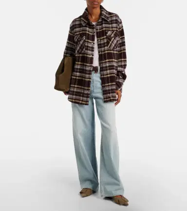 God's True Cashmere Plaid cashmere shirt with emeralds | Thumbnail 2 God's True Cashmere Plaid cashmere shirt with emeralds | Thumbnail 2