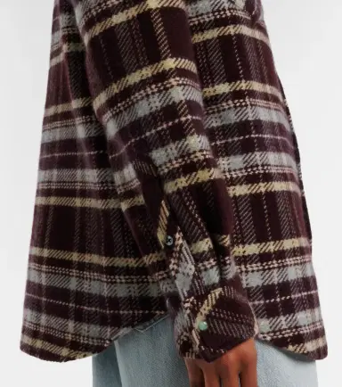 God's True Cashmere Plaid cashmere shirt with emeralds | Thumbnail 3 God's True Cashmere Plaid cashmere shirt with emeralds | Thumbnail 3