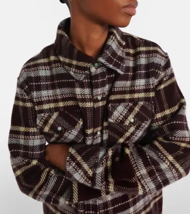 God's True Cashmere Plaid cashmere shirt with emeralds | Thumbnail 5 God's True Cashmere Plaid cashmere shirt with emeralds | Thumbnail 5