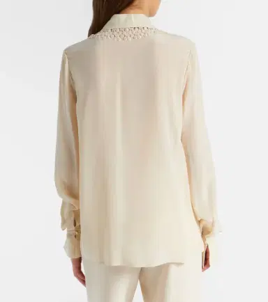 Valentino Ruffled silk crêpe de chine blouse | Thumbnail 4 Valentino Ruffled silk crêpe de chine blouse | Thumbnail 4