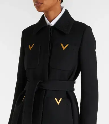 Valentino VGold belted wool and silk coat | Thumbnail 5 Valentino VGold belted wool and silk coat | Thumbnail 5