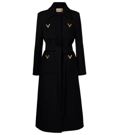 Valentino VGold belted wool and silk coat | Thumbnail 1 Valentino VGold belted wool and silk coat | Thumbnail 1