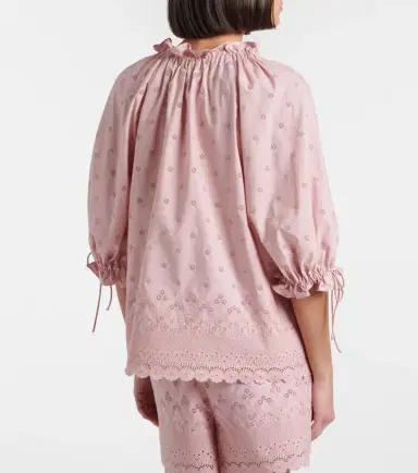 Valentino Broderie anglaise cotton blouse | Thumbnail 7 Valentino Broderie anglaise cotton blouse | Thumbnail 7