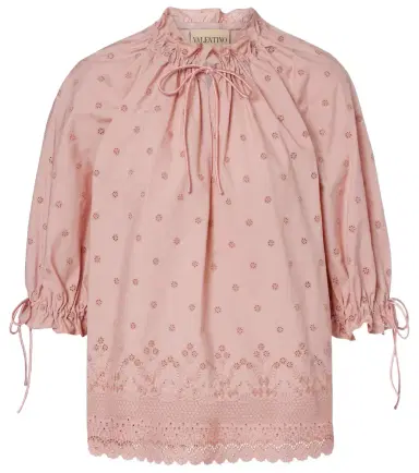 Valentino Broderie anglaise cotton blouse | Thumbnail 1 Valentino Broderie anglaise cotton blouse | Thumbnail 1