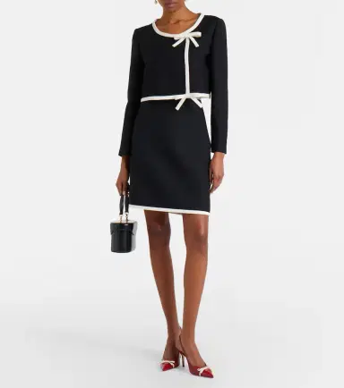 Valentino Crepe Couture bow-detail cropped jacket | Thumbnail 3 Valentino Crepe Couture bow-detail cropped jacket | Thumbnail 3