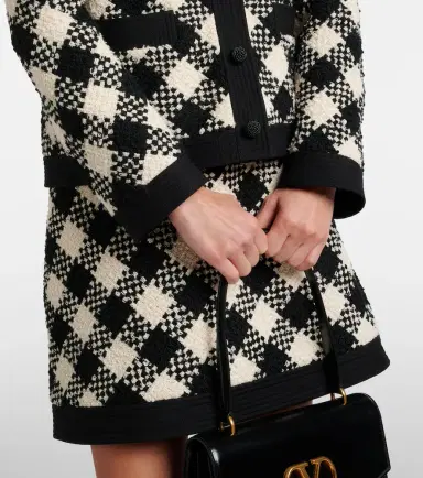 Valentino Checked ruffled tweed jacket | Thumbnail 5 Valentino Checked ruffled tweed jacket | Thumbnail 5