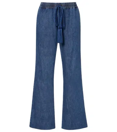 Valentino Cotton chambray wide-leg pants | Thumbnail 1 Valentino Cotton chambray wide-leg pants | Thumbnail 1