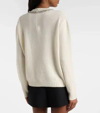 Valentino Embellished bow-detail virgin wool sweater | Thumbnail 3 Valentino Embellished bow-detail virgin wool sweater | Thumbnail 3