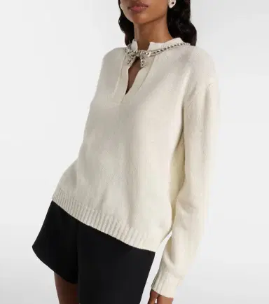 Valentino Embellished bow-detail virgin wool sweater | Thumbnail 4 Valentino Embellished bow-detail virgin wool sweater | Thumbnail 4